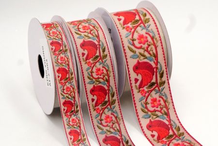 Nastro Jacquard Uccelli dei Fiori di Primavera_AI-KN